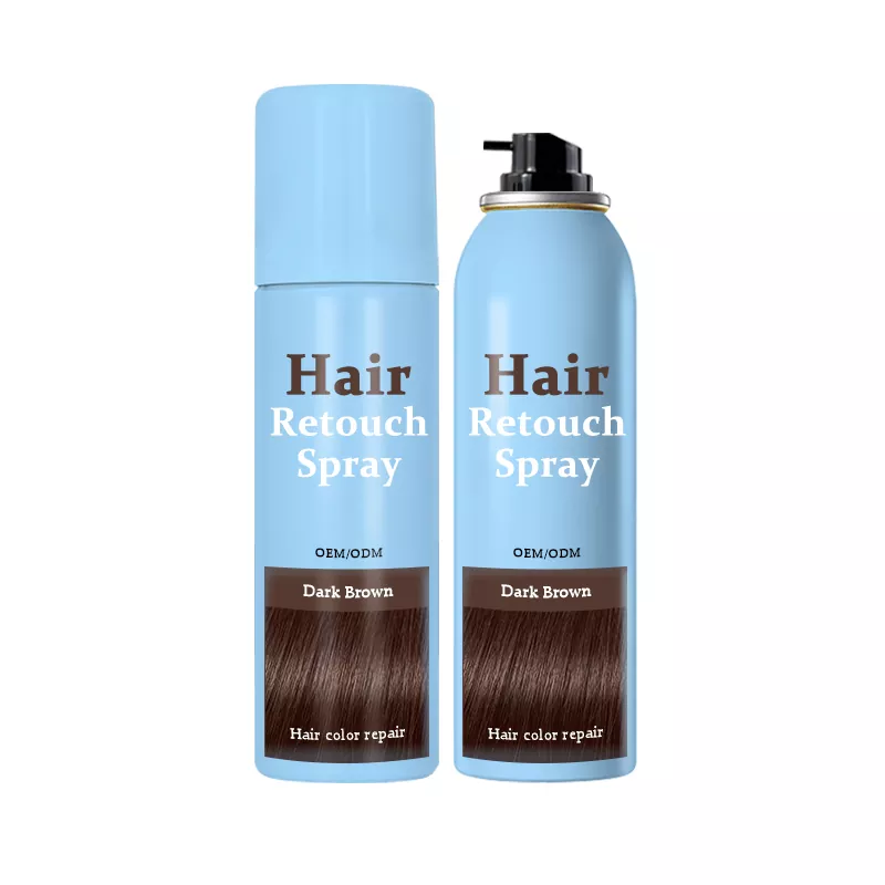 Spray de emergencia para retoque capilar con combinación de colores