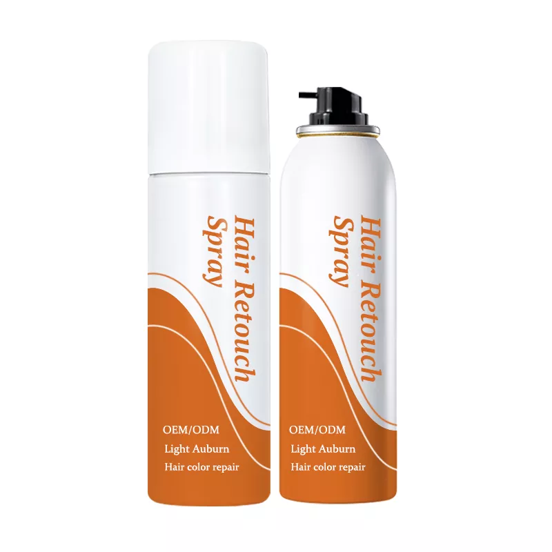Spray de retoque capilar con reproducción cromática estructurada de raíz
